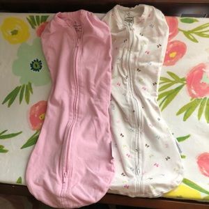 SwaddleMe Pods newborn baby girl Zip Up Swaddle Me